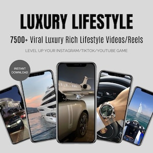 7500+ Viral Luxury Rich Lifestyle Videos Reels, Cars, Yacht, Millionaire - TikTok, Instagram, YouTube Shorts - Instant Download