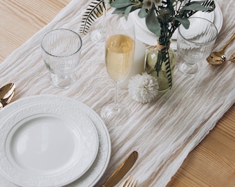 4 Runner Da Tavola In Garza Bordeaux 304,8 Cm – Decorazioni Per Matrimoni E Feste Boho