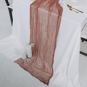 Cinder Rose Käsetuch Tischläufer Hochzeit Tischdeko Hochzeits Tischläufer Hochzeit Tischläufer Handgefärbter Gaze Tischläufer Tischdecke