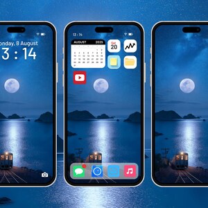 Full Moon Over the Sea – 4K Ocean Night Reflection Wallpaper for Phones