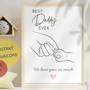 Vatertagskarte für Papa Alles Gute zum Geburtstag Papa Karte Druckbare Grußkarte A3 A4 A5 US Letter Größen inklusive