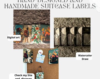 Suitcase Tag - Hand-designed and hand-made luggage tags