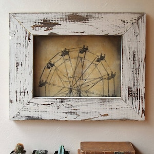 Ferris Wheel / Original Art / Encaustic Mixed Media Art / Original Carnival Circus Photograph / Wall Art / Wall Decor / Mikel Robinson