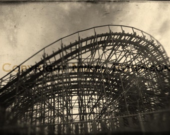 Roller Coaster. Carnival Theme Park. Ride. Wall Decor. Original Digital Photograph Art Print. Wall Decor Art. COASTER II by Mikel Robinson