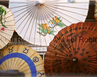 Original Photograph. Giclee Art Print. Wall Art. Office Wall Decor. PARASOLS I by Mikel Robinson. Parasols. Block Party. Unique Decor.