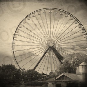 Ferris Wheel. Original Digital Photograph Art Print. Carnival Theme Park. Ride. Wall Art. Wall Decor. THE GREAT WHEEL by Mikel Robinson