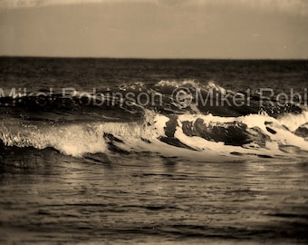 Original Photograph. Giclee Art Print. Wall Art. Office Wall Decor. WAVE by Mikel Robinson. Gulf of Mexico. Beach. Surf. Gentle Waves.