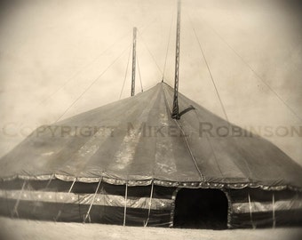 Carnival Circus Tent. Big Top. Original Digital Art Photograph. Giclee Print. Wall Art. Wall Decor. THE LAST CIRCUS by Mikel Robinson