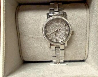 Vintage Silver Michael Kors Watch with Round Diamanté Dial Michael Kors MK5869 Women main image 4