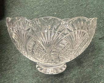Waterford Crystal Fruit Bowl Vintage Seahorse Collection 10"