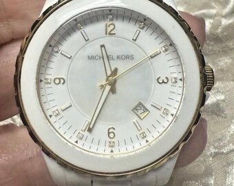 Michael Kors White Ceramic Gold Women display picture 3