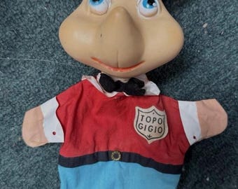 Vintage Originale Topo Gigio Giochi Preziosi Vinyl Head Plush W