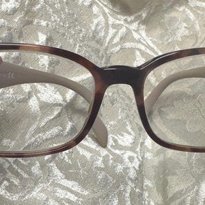 Prada Eyeglasses VPR 18T UE0-1O1 Blush Pink Rectangular Frame Italy 53 16 140