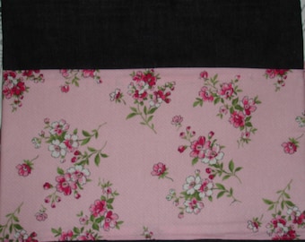 New Handmade Denim Walker Tote Bag Pretty Pink Flowers Floral Theme
