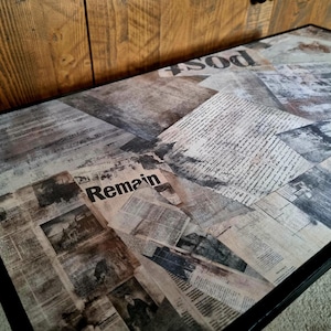 Coffee Table - Vintage newspaper style coffee table