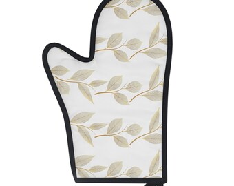 Gant de cuisine motif feuilles