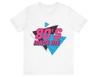 80'S Made Me unisex jersey T-shirt met korte mouwen