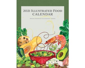 Food Calendar Etsy best foodie wall calendar 2021