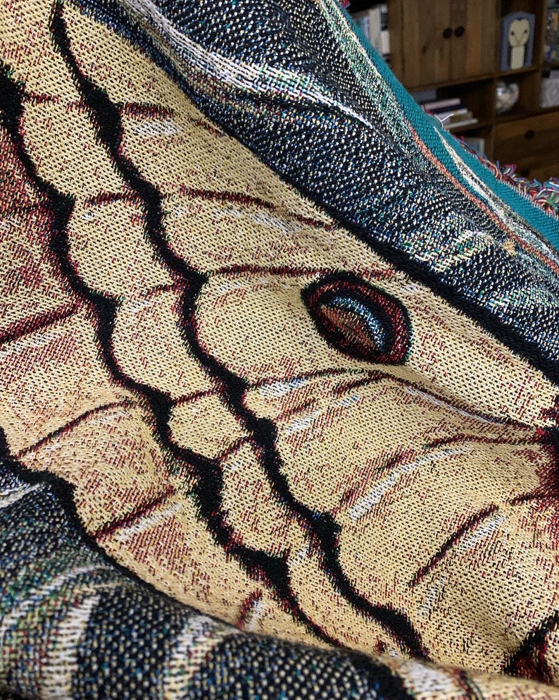Moon Moth Cotton Throw Blanket Tapestry Made in the USA image 2