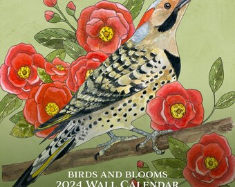 2024 Birds and Blooms Wall Calendar