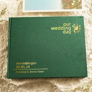 Personalisiertes Hochzeitsgästebuch - Hardcover-Gästebuch - Personalisiertes Gästebuch - Lay-flat-Gästebuch - Personalisiertes Gästebuch