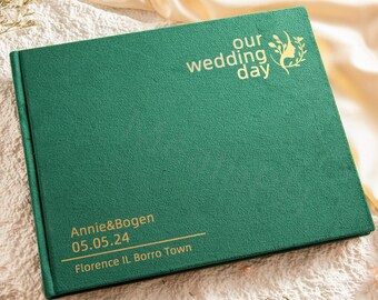 Cadeaux de mariage personnalisés, livre d'or en velours dans un choix de 6 couleurs, albums de mariage, livre d'or Polaroid, idées de cadeaux de mariage