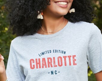 Charlotte NC T-shirt: Carolinian Pride, Road Trip Tee