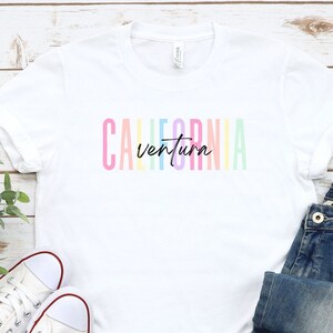 Ventura California Shirt, Californian Pride T-shirt, Hometown Tee, Road Trip Tshirt, Gift for Traveler, Vacation Tee, CA State, West Coast
