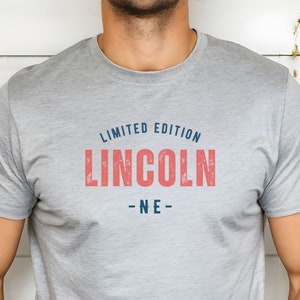 Lincoln Nebraska Shirt, Nebraskan Pride T-shirt, Hometown Tee, Road Trip Tshirt, Gift for Travel Lover, NE State, Great Plains, Cornhuskers