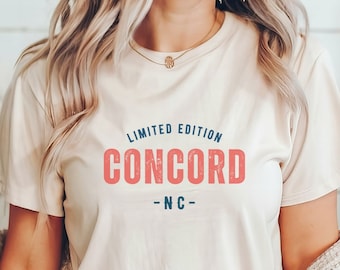 Concord North Carolina T-Shirt: Carolinian Pride, Road Trip Gift