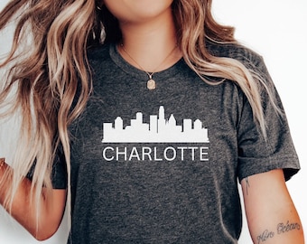 Charlotte Skyline T-shirt: North Carolina Travel Tee
