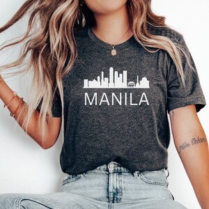 Manila Philippines Shirt, Manila Skyline T-shirt, Manila Philippines Trip T-shirt, Gift for Travel Lover, Vacation Tee, International Travel