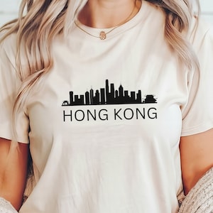 Hong Kong Shirt, Hong Kong Skyline T-shirt, Hong Kong Trip T-shirt, Gift for Travel Lover, Vacation Tee, International Travel Apparel