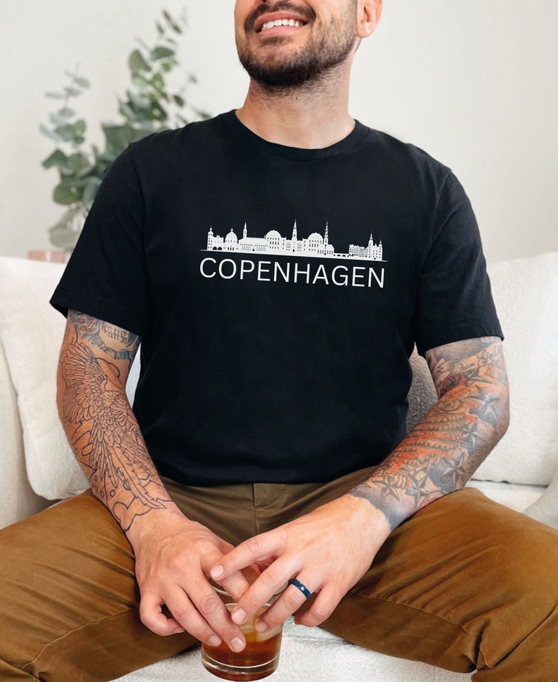 Copenhagen Denmark Shirt, Copenhagen Skyline T-shirt, Copenhagen ...