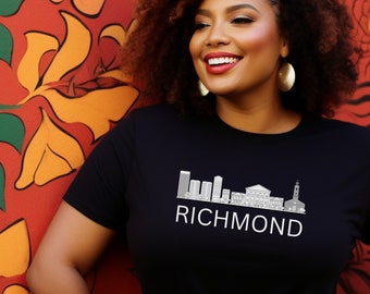 Richmond Virginia Skyline T-Shirt: Travel Souvenir Tee