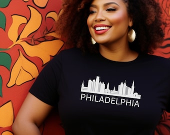 Philadelphia Skyline T-Shirt: Philly PA Travel Souvenir Tee