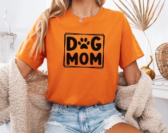 Dog Mom Paw Print T-Shirt: Funny Pet Owner Unisex Tee