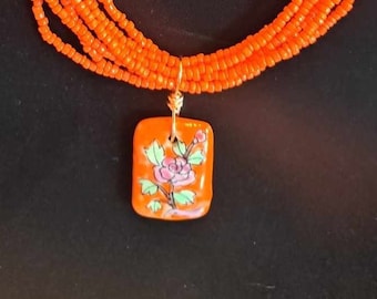 Orange blossom necklace Bh754