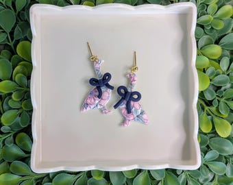 Whimsical Goose Dangle Earrings – Handmade Polymer Clay Jewelry