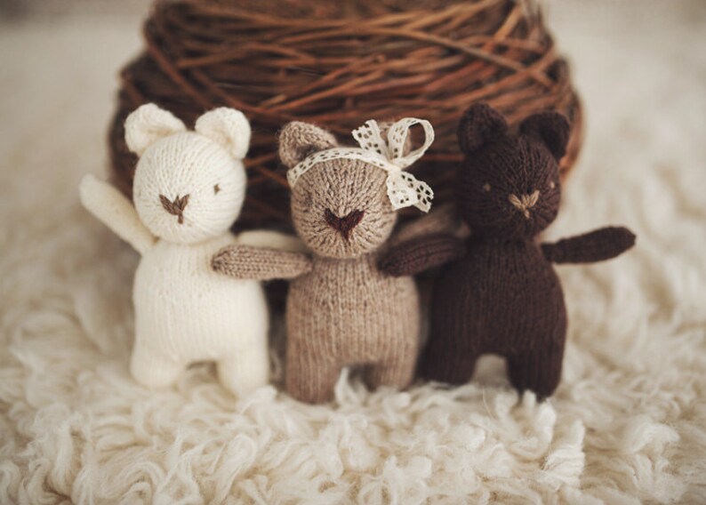 PATTERN mini Brambles Bear adorable knitting pattern image 2