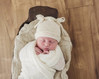 Preorder Flour sack Hat  NEWBORN props BABY