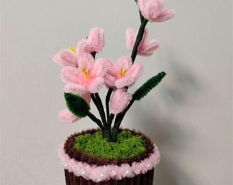 Handmade Peach Blossom Plant Home Decoration