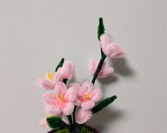 Handmade Peach Blossom Plant Home Decoration