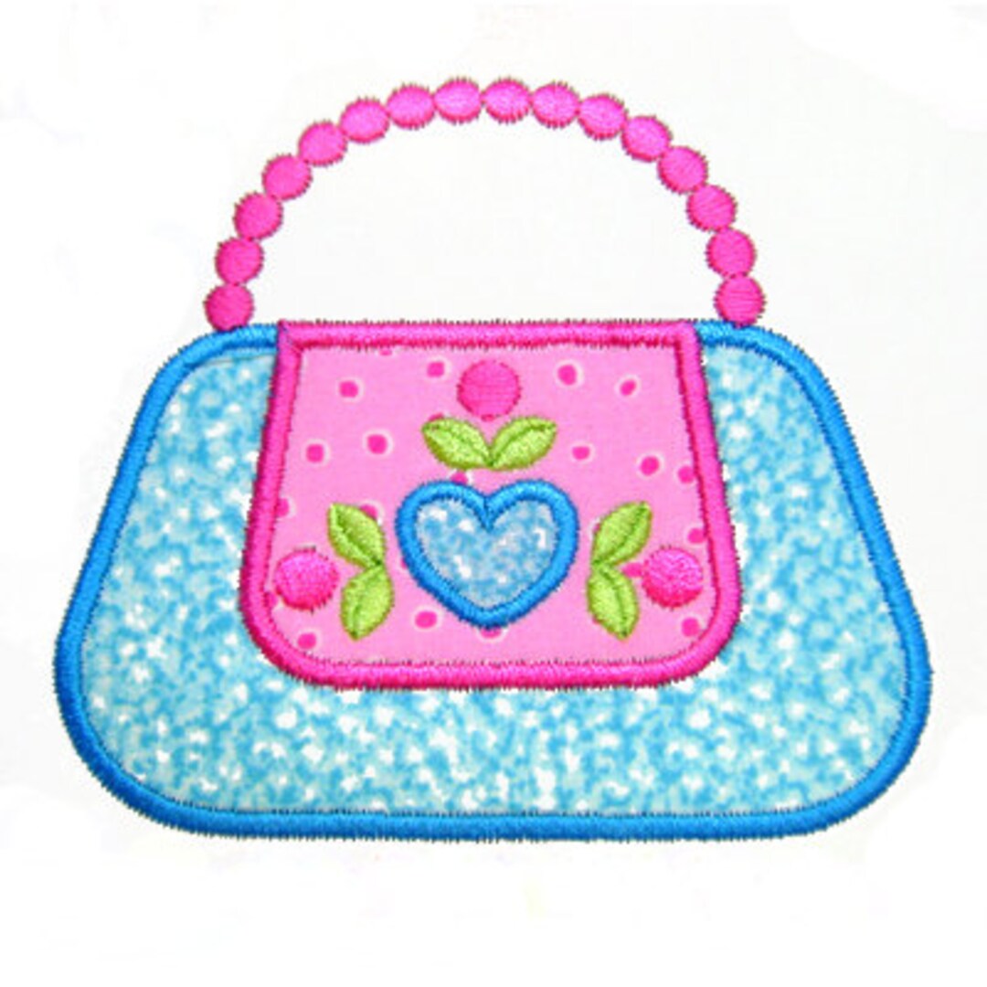 Purse Applique Purse Embroidery Princess Embroidery Design Etsy