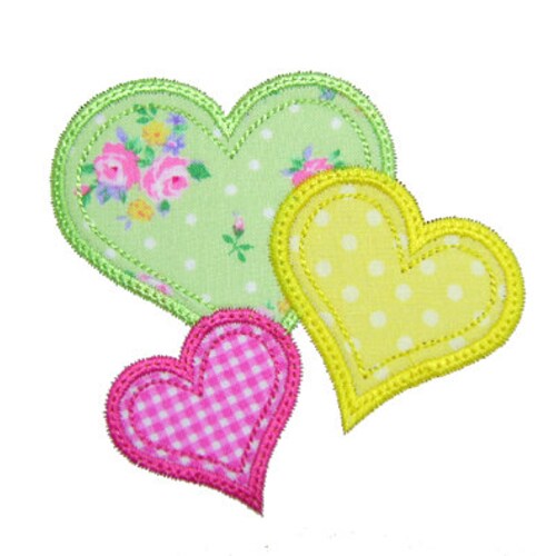 Heart Applique Design / Heart Embroidery Design / Valentine Etsy