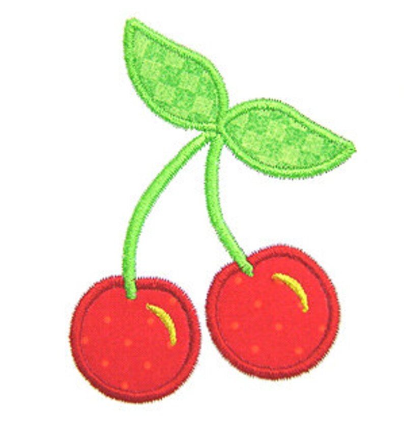 Cherry Applique Cherries Applique Cherries Embroidery Etsy