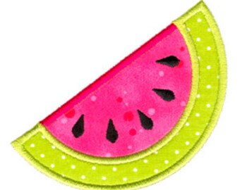 Watermelon Applique, Watermelon Embroidery, Fruit Applique, Summer Embroidery, Machine Embroidery Design, Instant Download