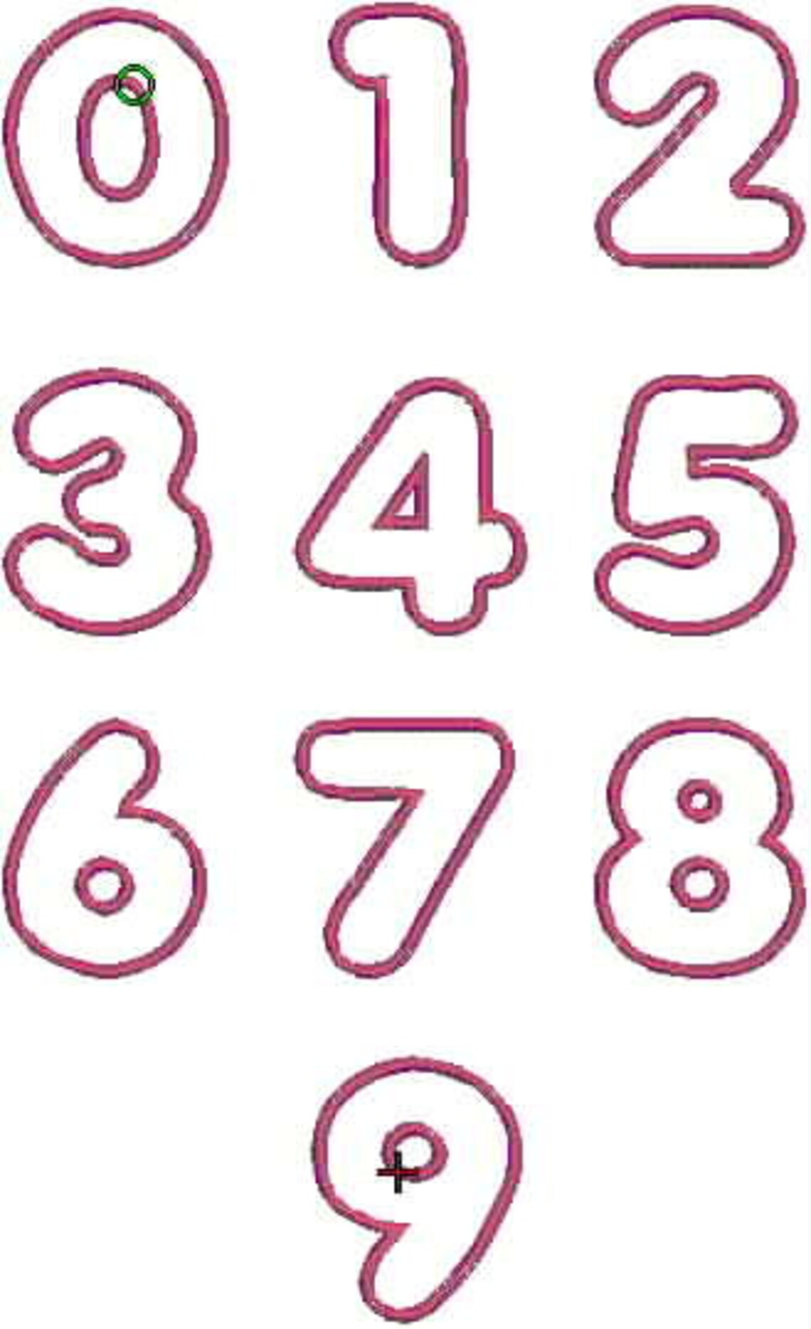 Applique Numbers Embroidery Numbers Applique Font Birthday Etsy