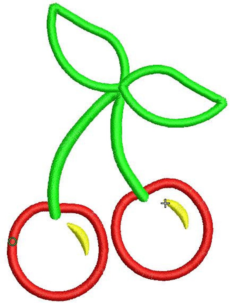 Cherry Applique Cherries Applique Cherries Embroidery Etsy
