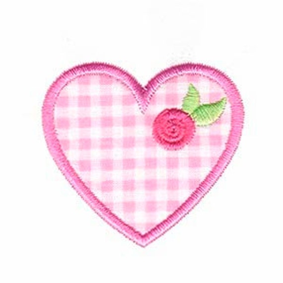 Heart Applique Valentine Applique Heart Embroidery | Etsy